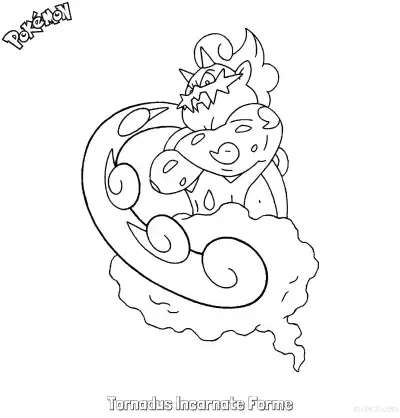 Free printable Tornadus Incarnate Forme Coloring Page - Free Printable Pokemon Coloring Sheets coloring page